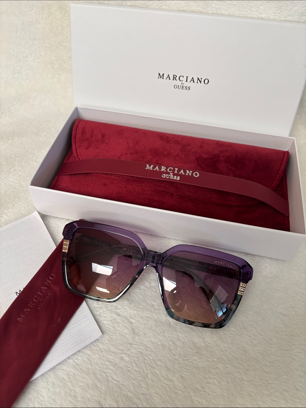 Marciano by Guess Purple Gradient Oversized Sunglasses for Women